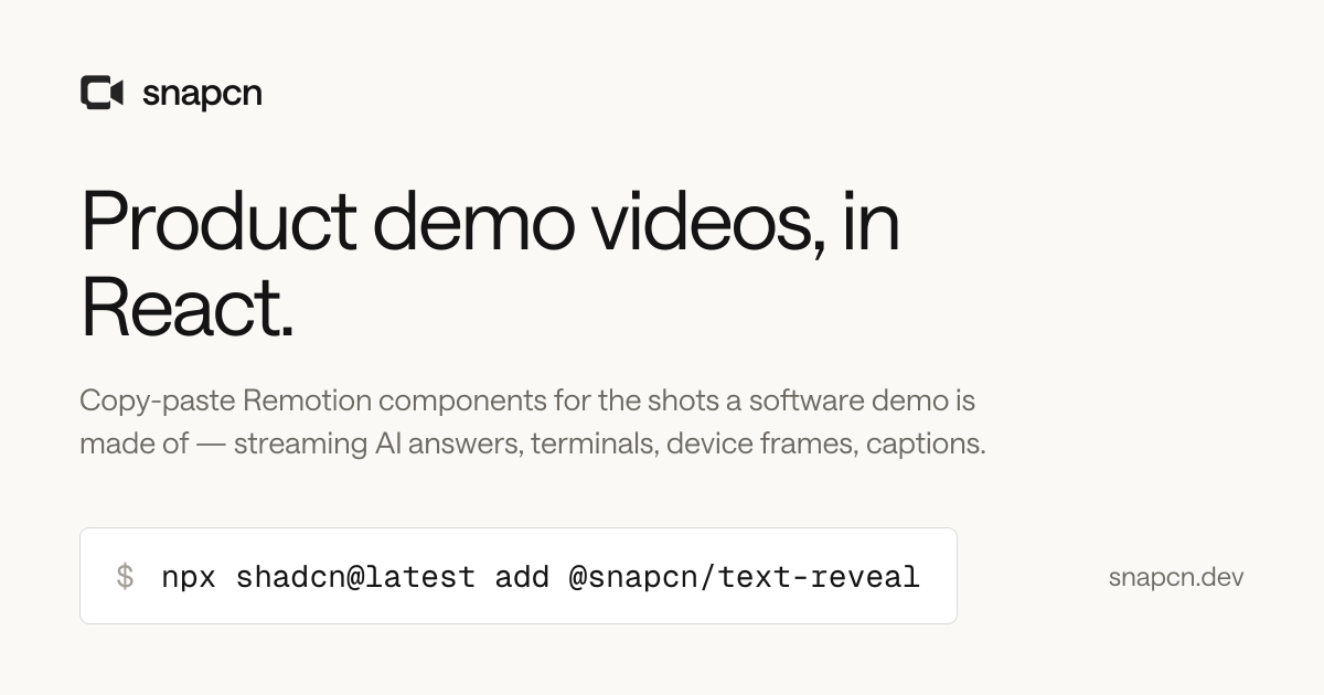 @snapcn preview